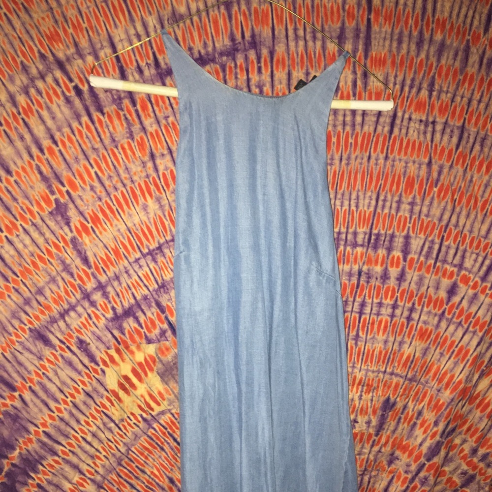 Denim midi dress
